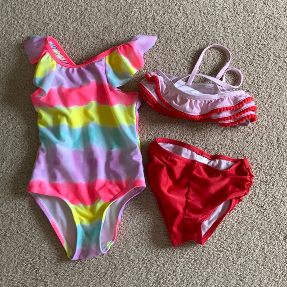 2 toddler girls bathing suits